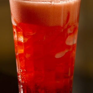 Soft Drink red cola in Glass