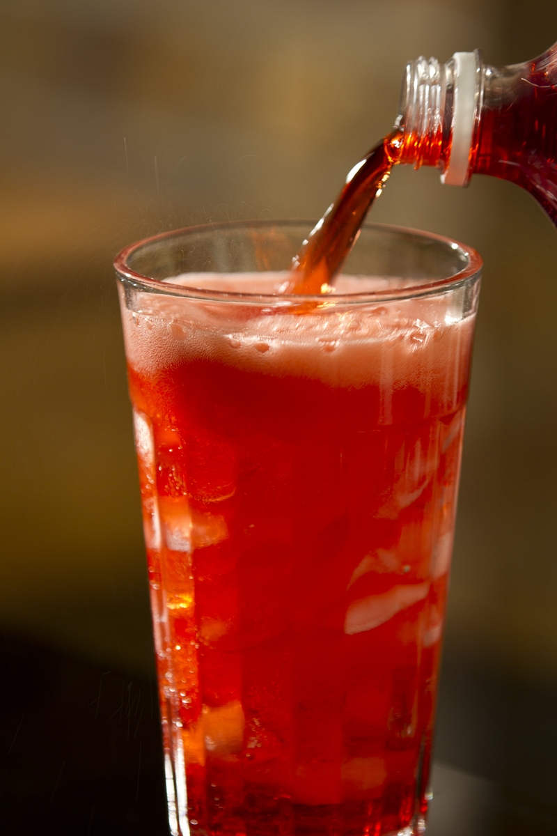 Soft Drink - red cola, Pouring with Bottle 2
