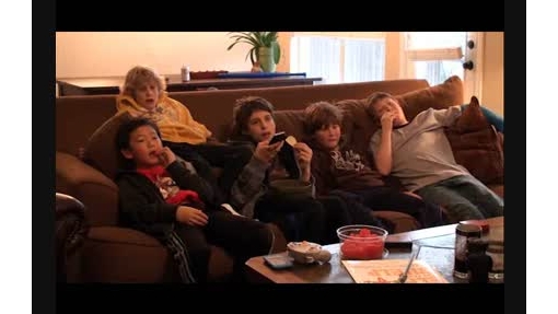 Boys watching TV