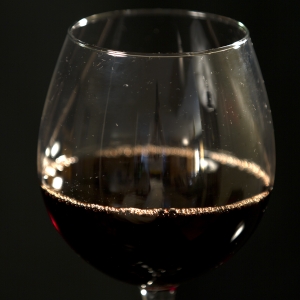 Wine - Red in Glass closeup horizontal