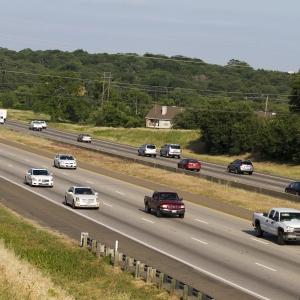 Traffic near apartments