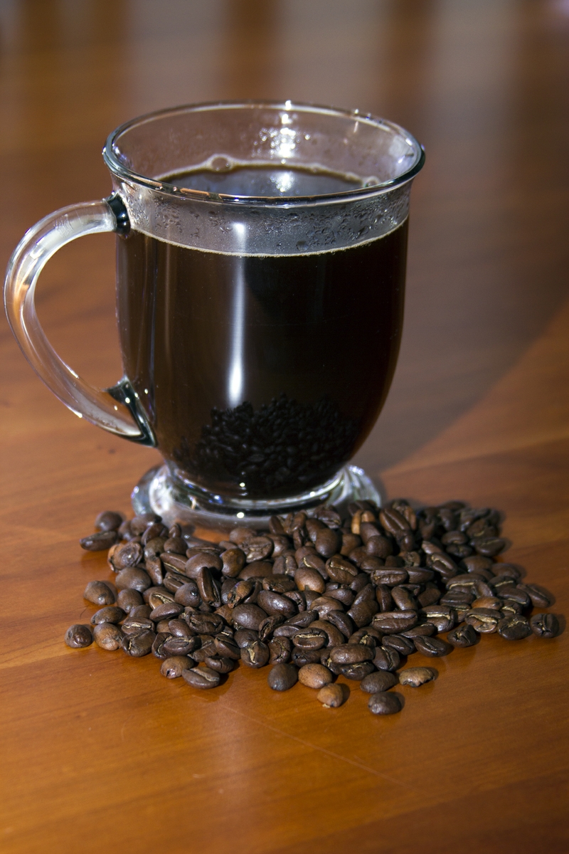 Coffee in Cup with whole beans