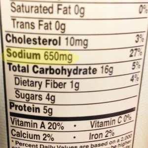 Sodium label