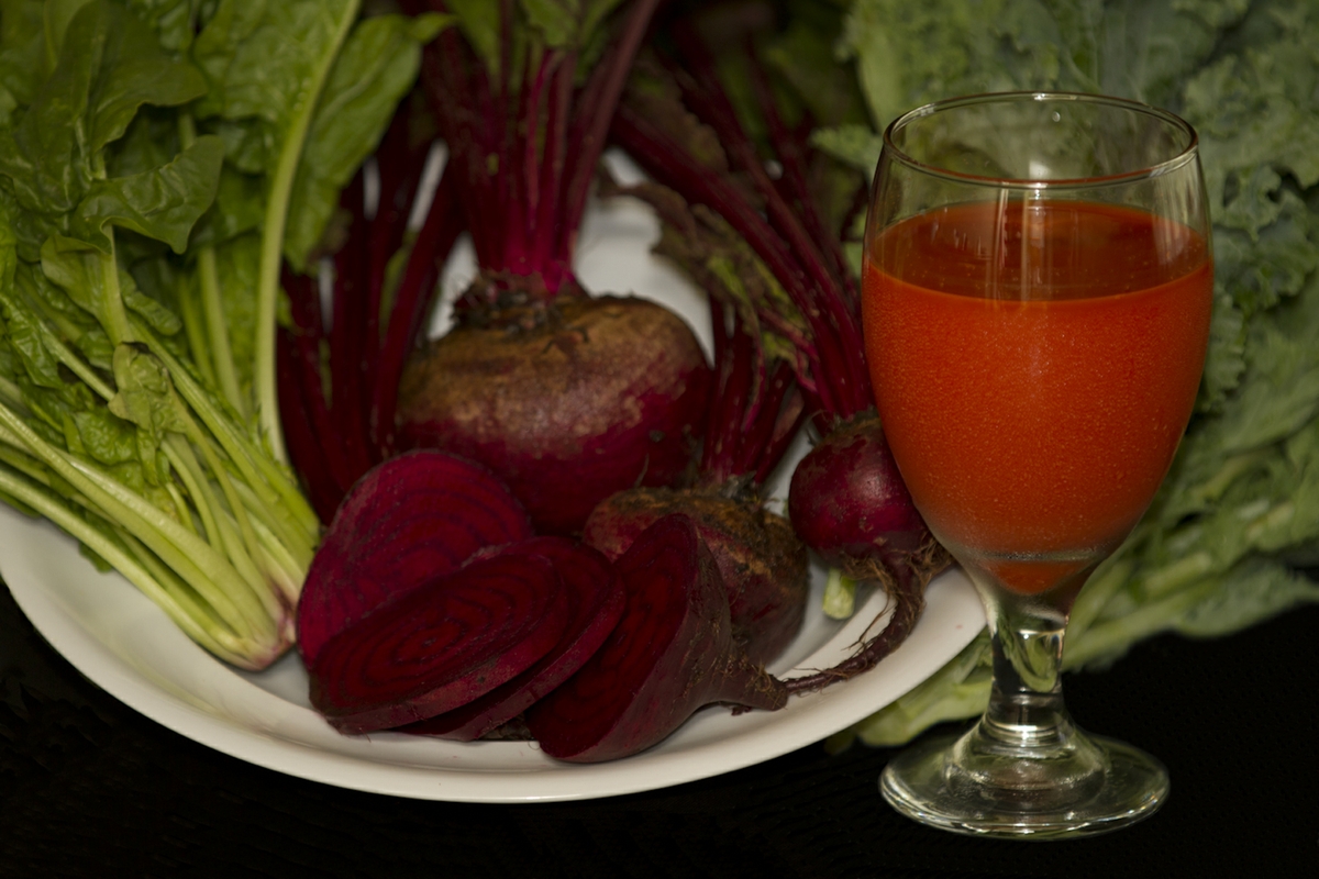 Spinach Beets Kale and Beet Juice