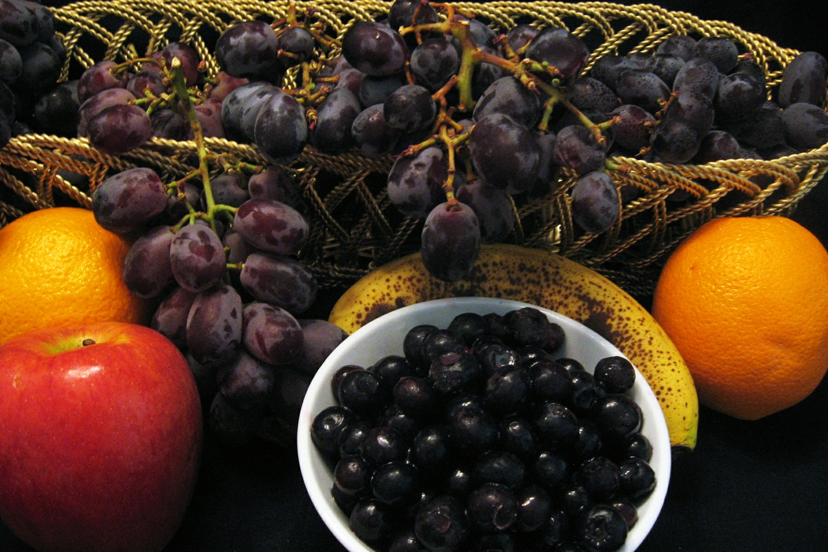 Fruit - grapes- blueberries