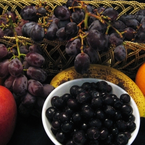 Fruit - grapes- blueberries