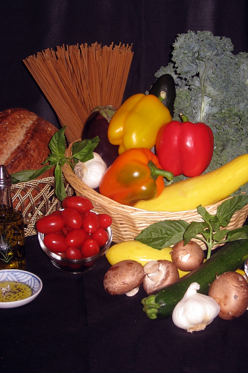Mediterranean Diet foods - vertical