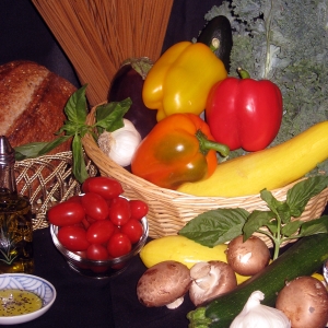 Mediterranean Diet foods - vertical