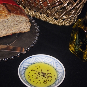Olive oil and whole grain bread