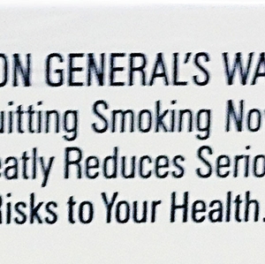 Cigarette warning