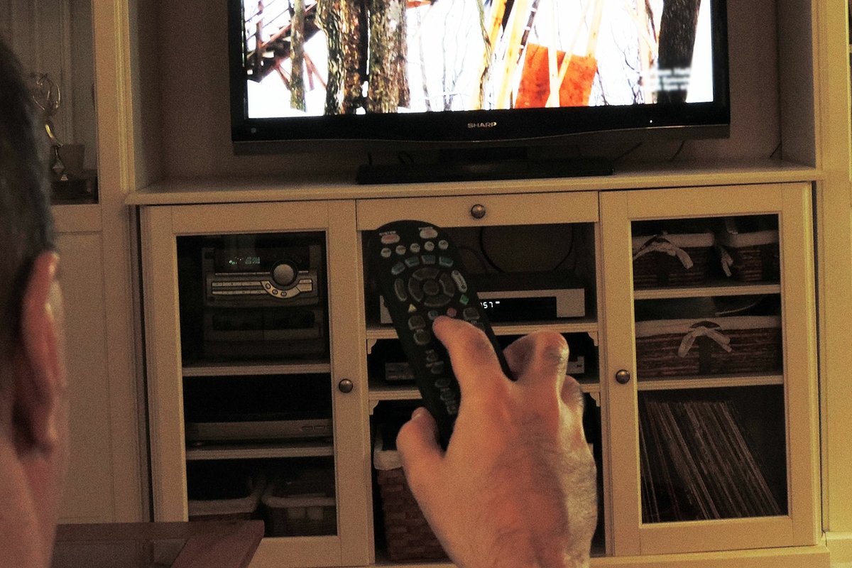 TV watching - man