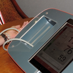 Blood pressure kiosk at work