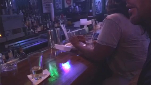 e-cigarette vaping -  smoking in a bar
