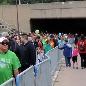 walking through the tunnel