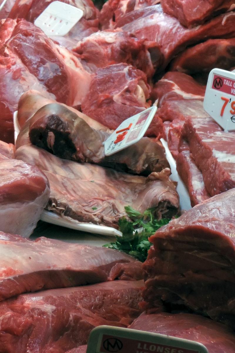 Beef cuts at butcher