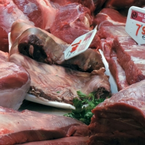Beef cuts at butcher