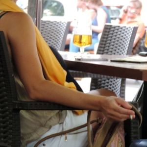 cigarette held by woman