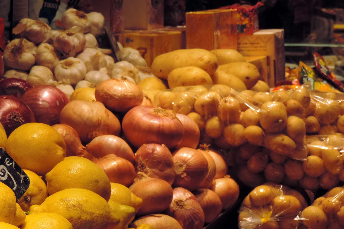 Garlic, onions and potatoes