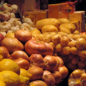 Garlic, onions and potatoes