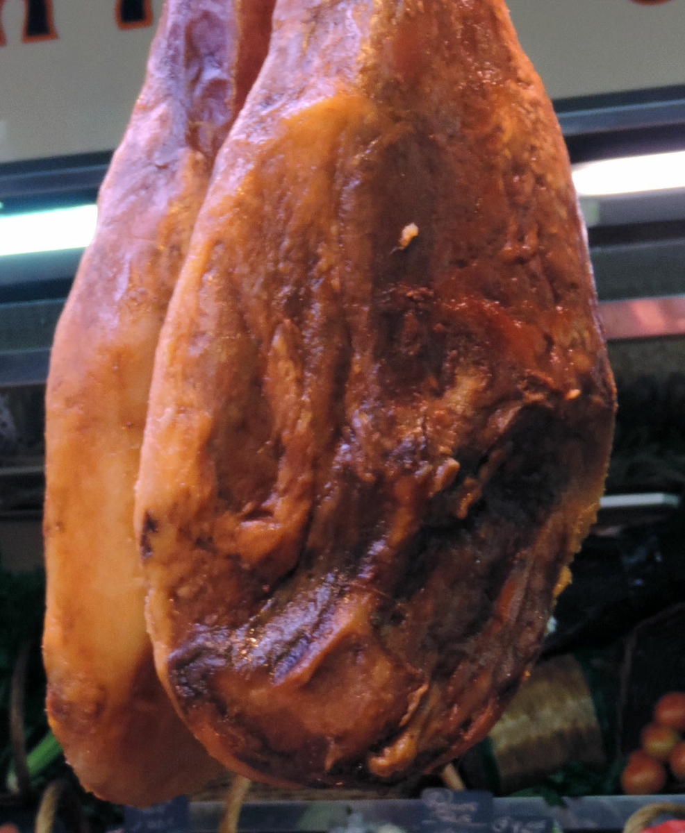 Hams at the butcher