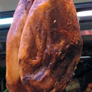 Hams at the butcher