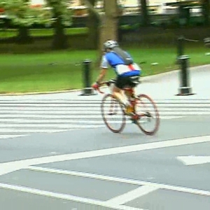 Bike riding in park