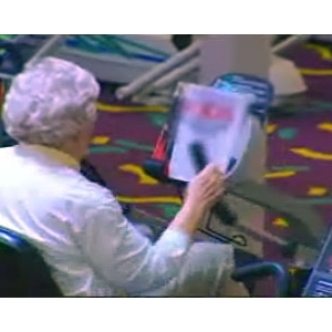 Senior woman at gym