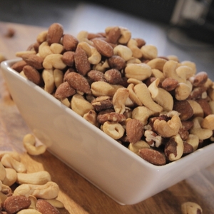 Nuts (mixed) in a bowl