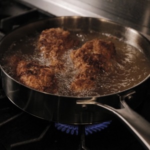 Chicken thighs - fried in skillet