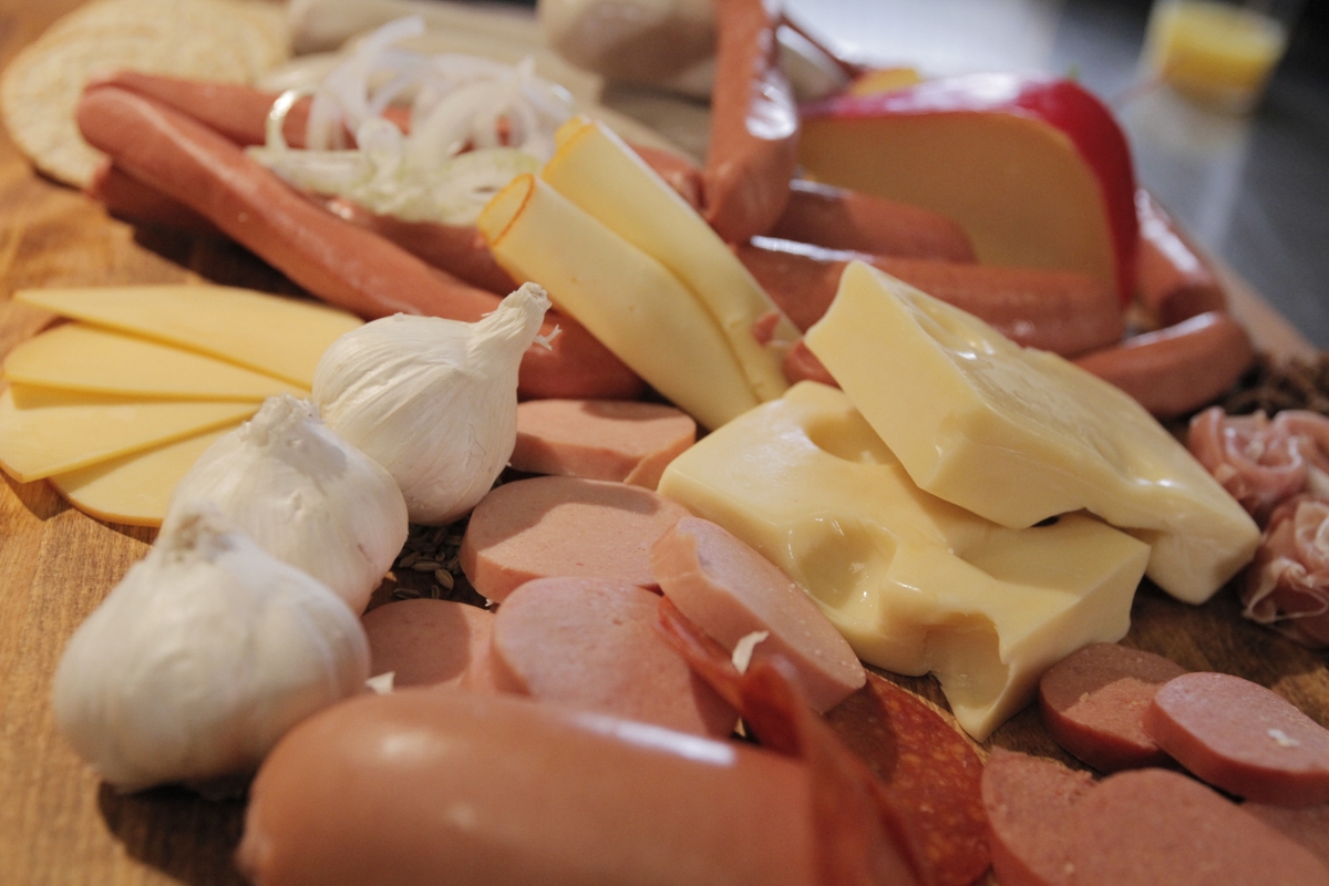 Cheese, garlic, deli meat