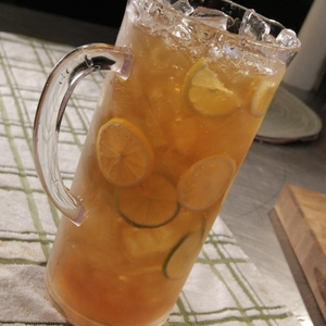 Pitcher of iced tea with lemon 2