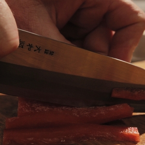Bell peppers being sliced
