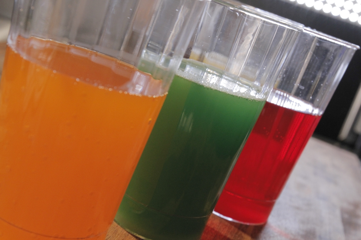 Sports drink - orange green red