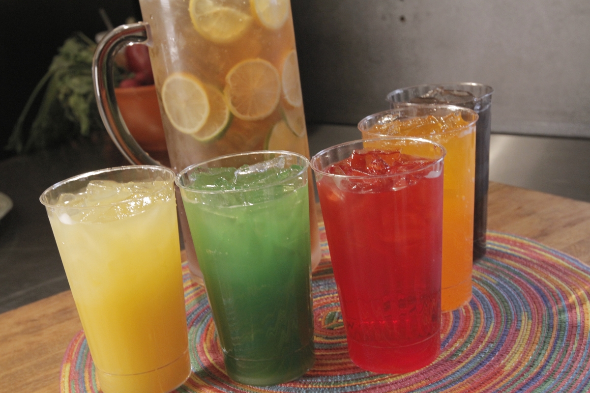 Sports drink with iced tea pitcher