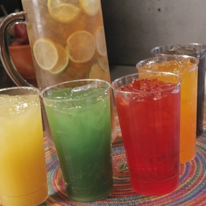 Sports drink with iced tea pitcher
