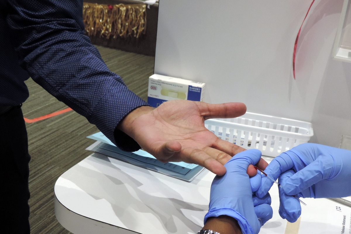 blood draw - man