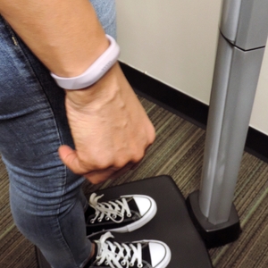 On scale - woman's feet