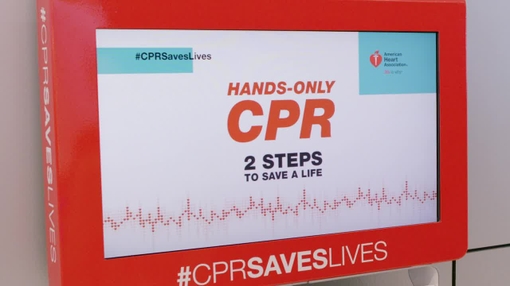 A traveler learns Hands-Only CPR