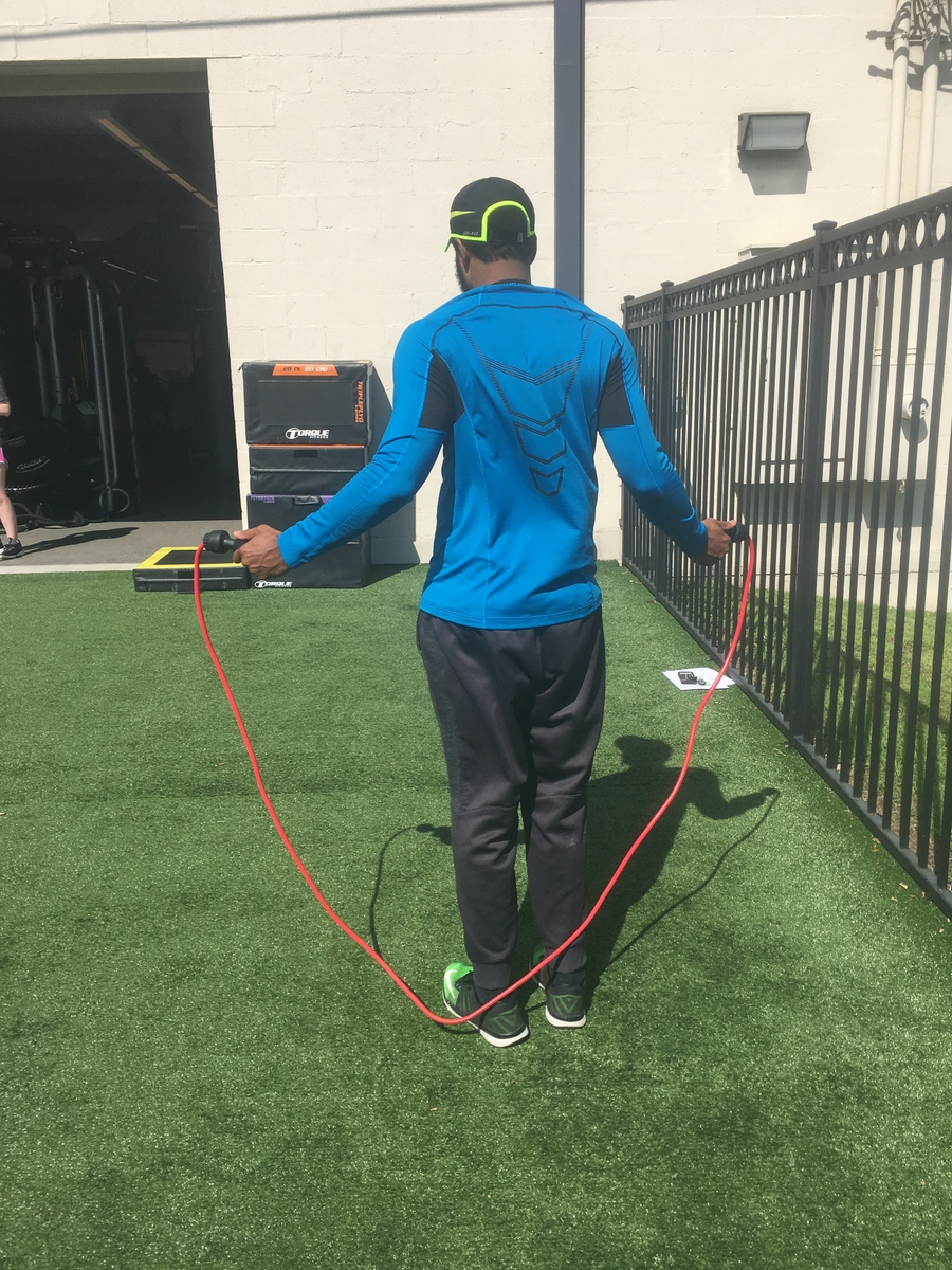Man jumping rope