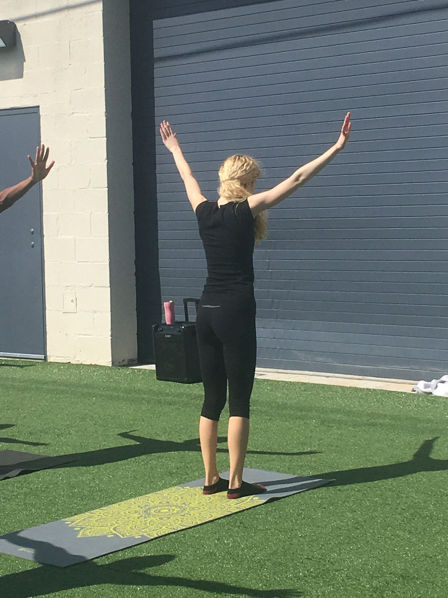 Woman doing yoga