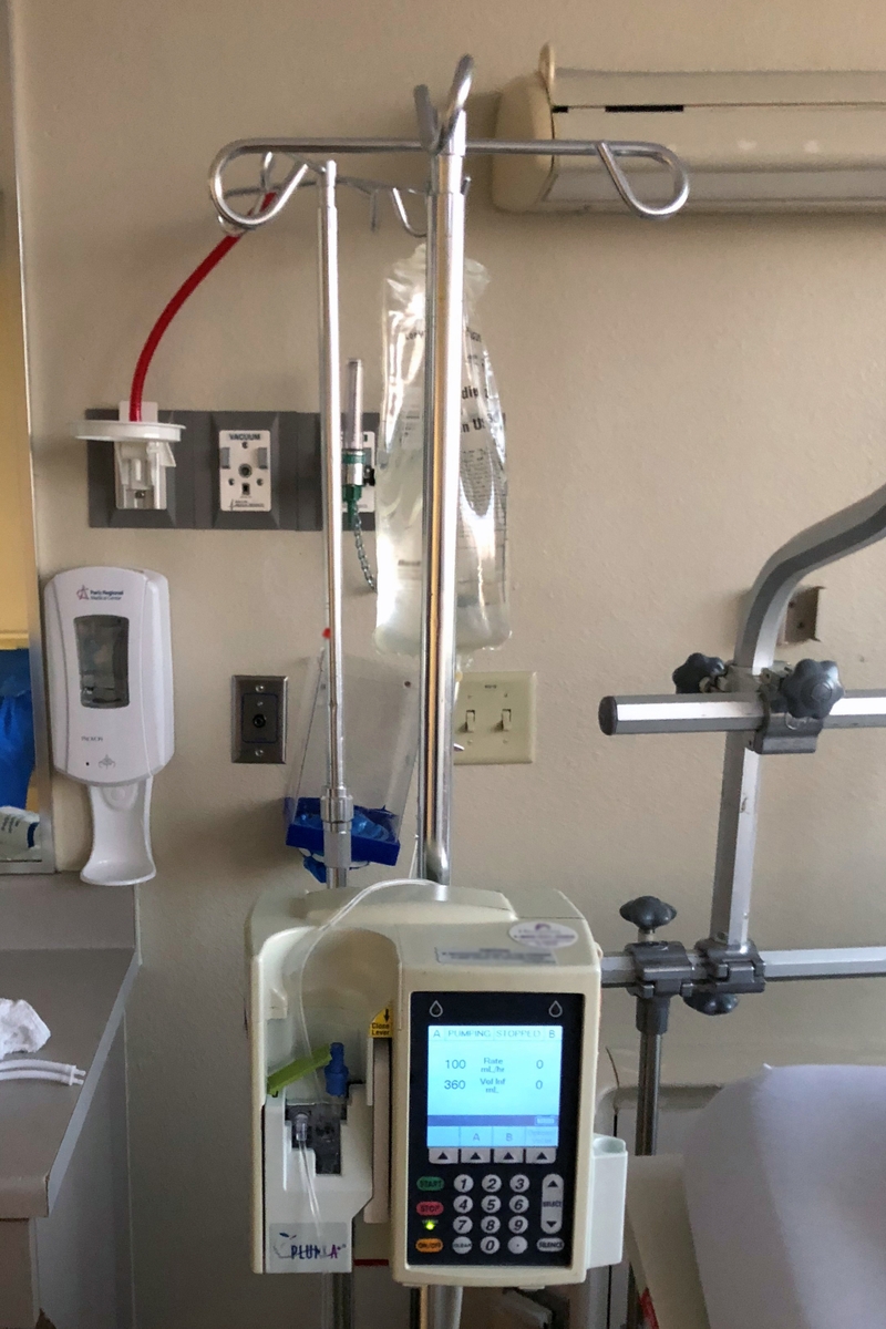 IV stand and monitor