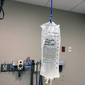 IV with saline