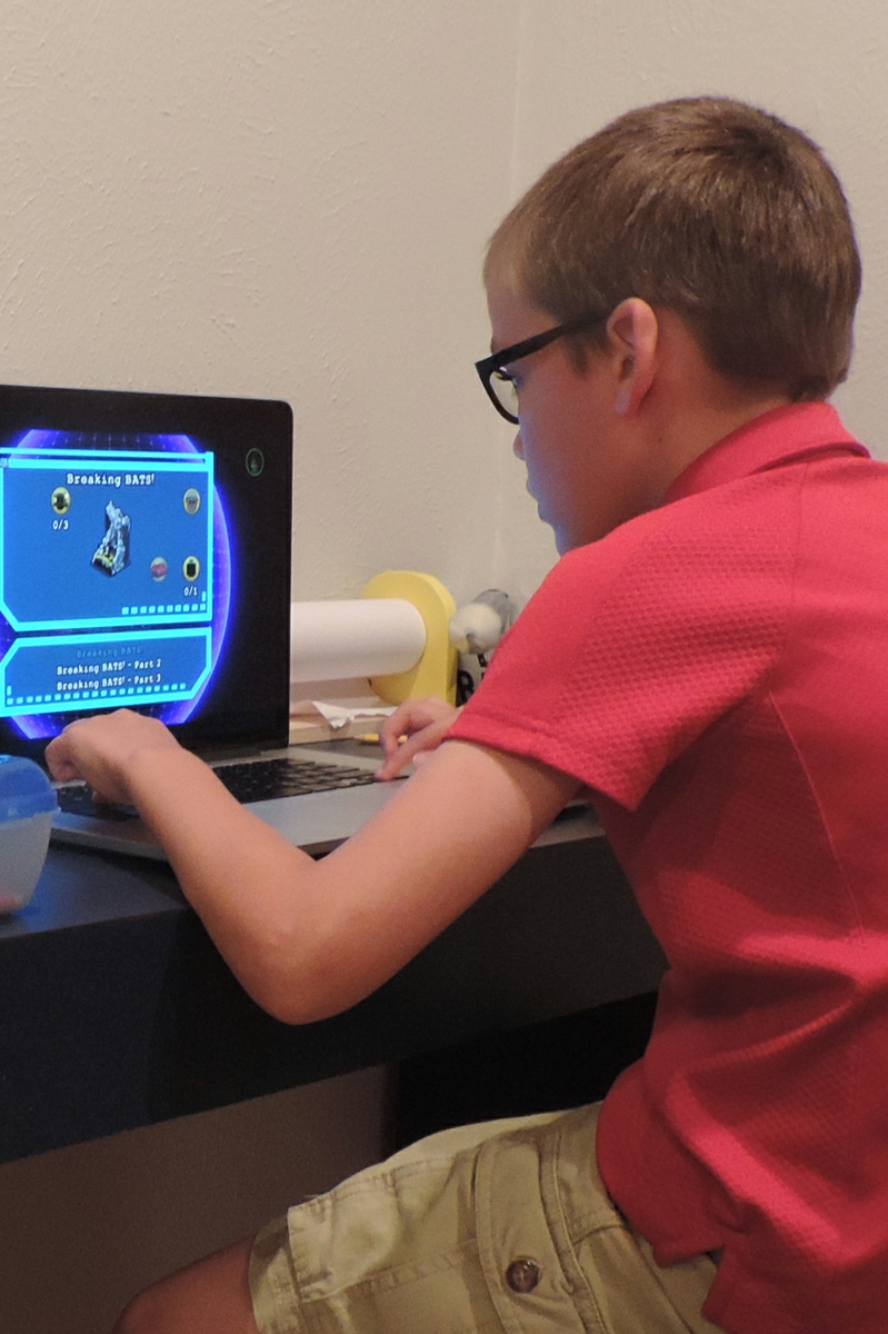 Boy on computer