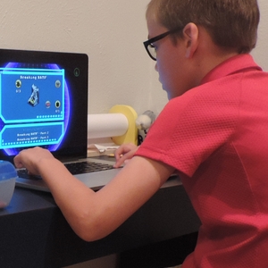 Boy on computer