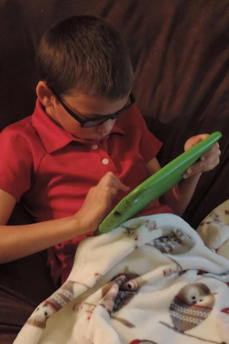 Boy on game pad