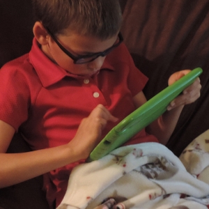 Boy on game pad
