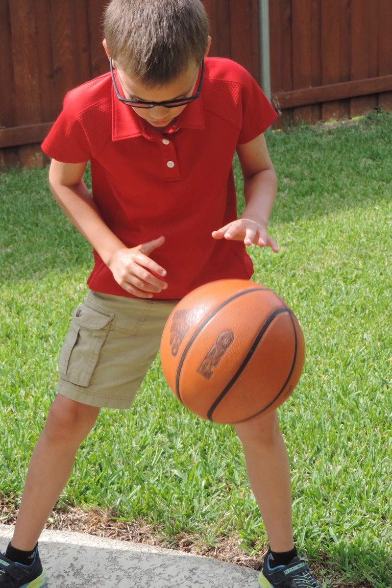 Boy with basketball