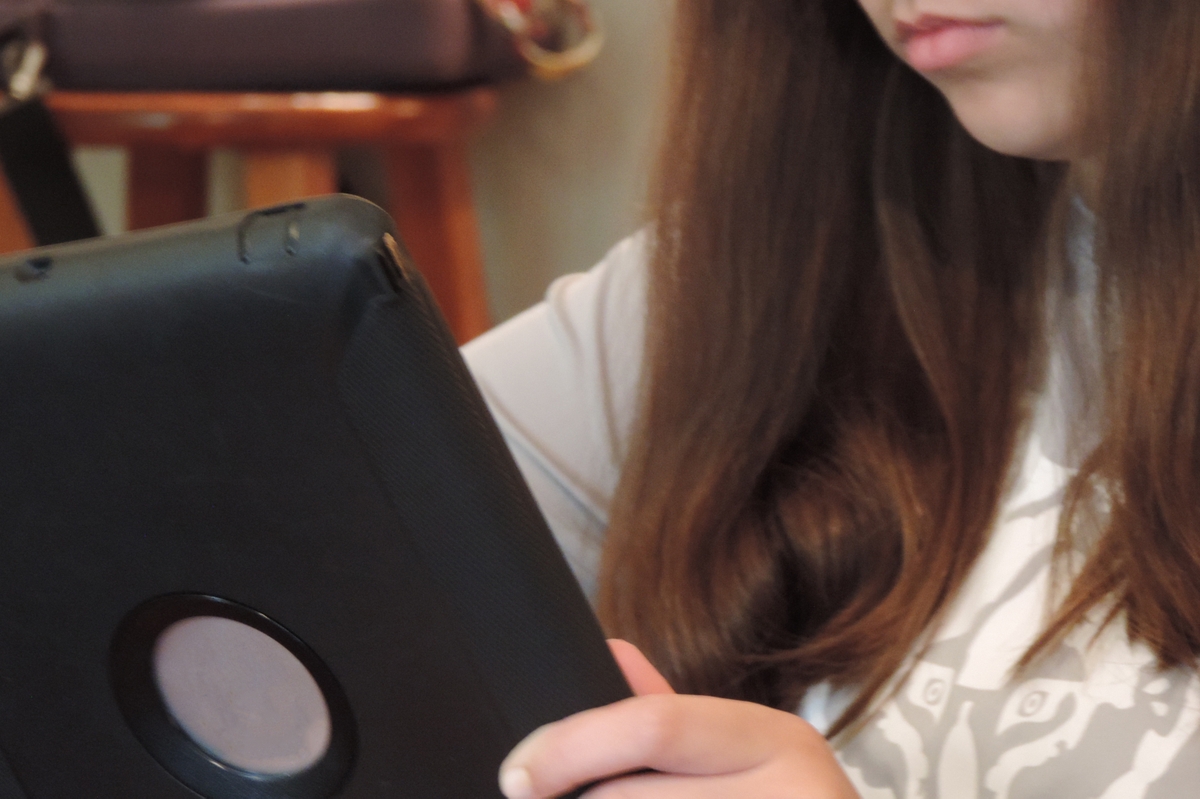 Girl on Tablet
