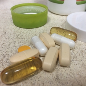Multivitamins on counter