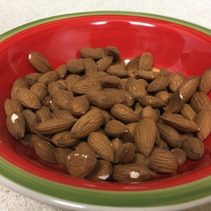 Almonds - unsalted in bowl